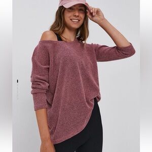 NWT Only Structured oversized boucle blouse with an extended back in pink, sizeM